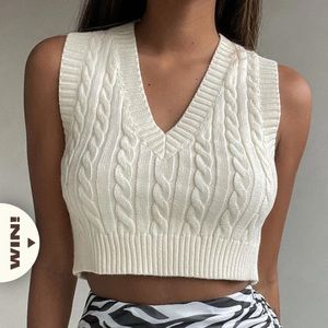 Princess polly crop knit vest